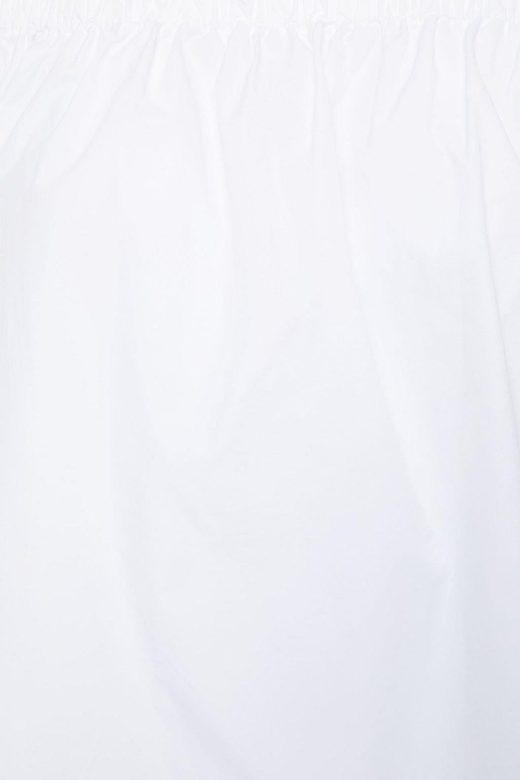 THEORY Vendome off-the-shoulder gathered cotton top