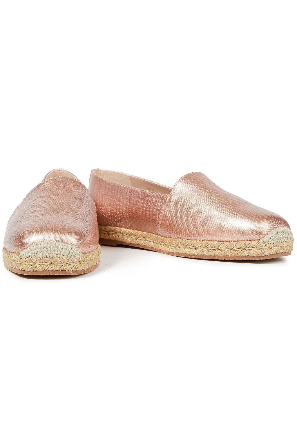 STUART WEITZMAN Dree Espadrilles aus beschichtetem Canvas in Metallic-Optik