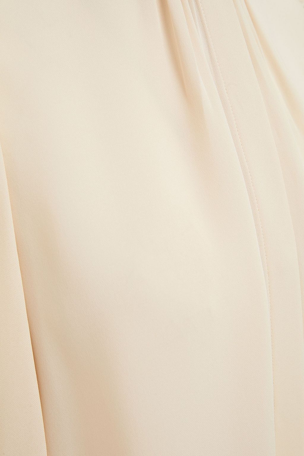 THEORY Gathered silk crepe de chine blouse