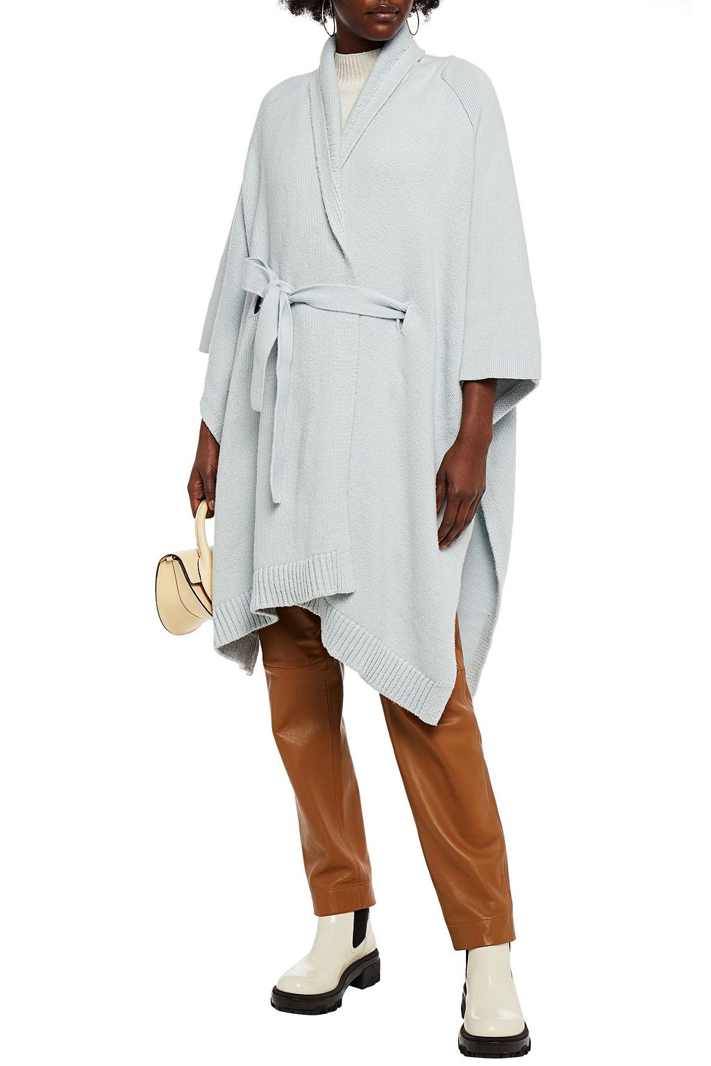 ROSETTA GETTY Belted cotton-blend cape