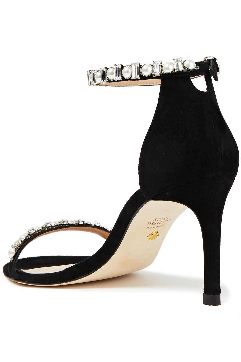 STUART WEITZMAN Embellished suede sandals