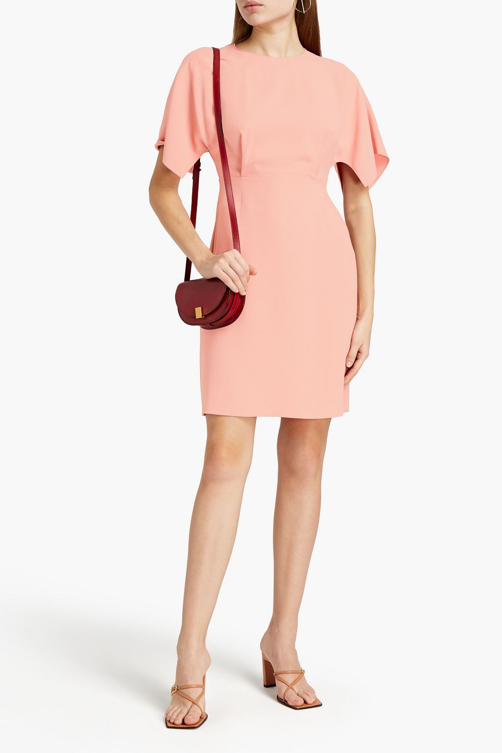 THEORY Pleated crepe dress