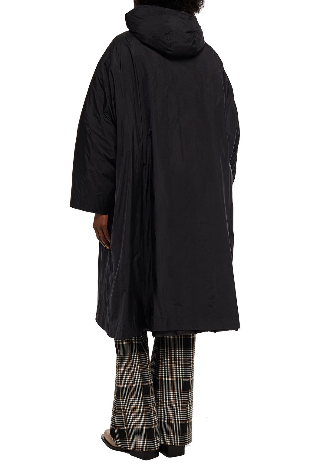IENKI IENKI Metallic-trimmed shell hooded down coat