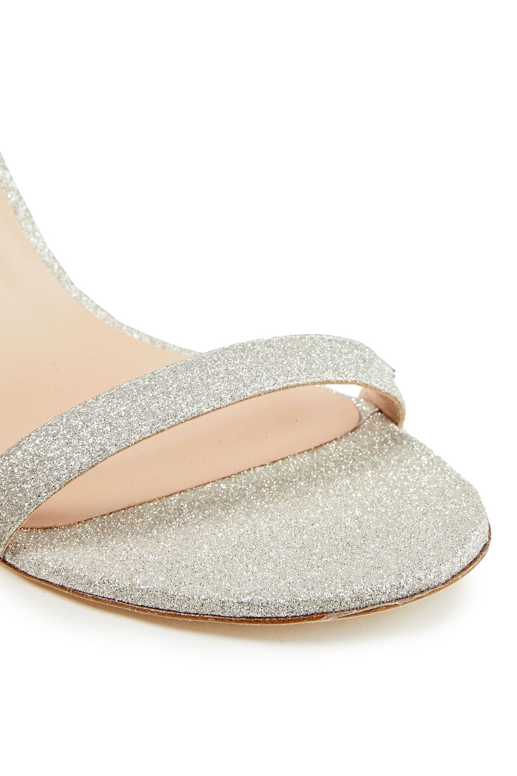 STUART WEITZMAN Glittered woven sandals