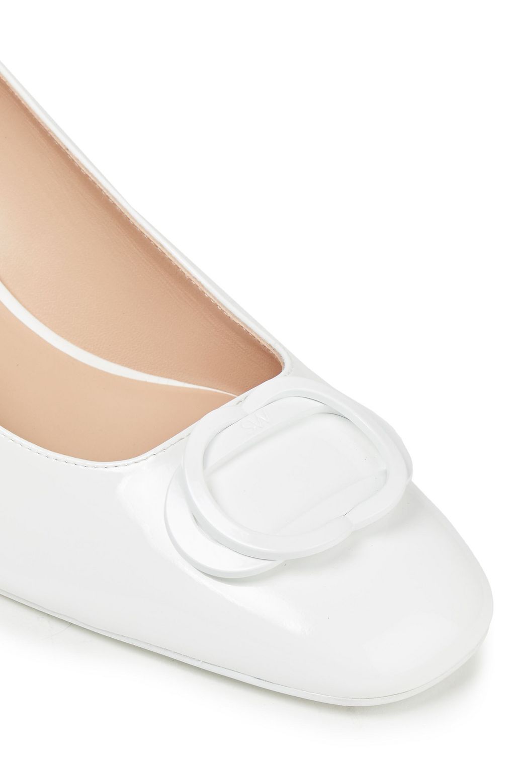 STUART WEITZMAN Anicia 60 embellished patent-leather pumps