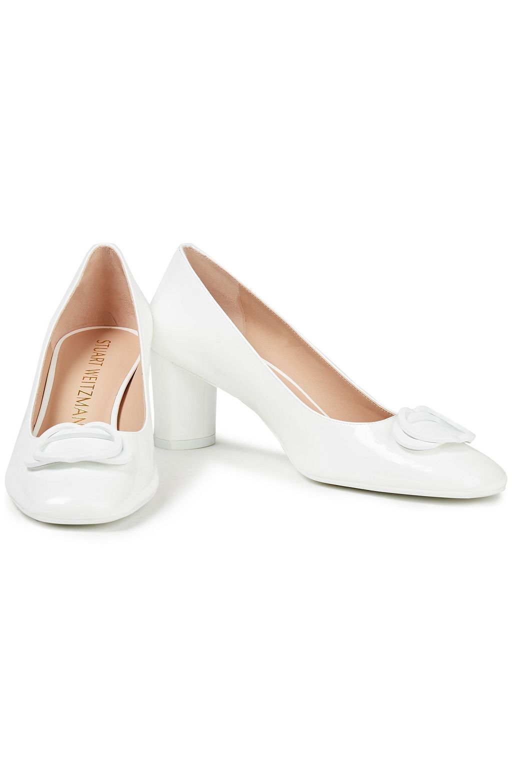 STUART WEITZMAN Anicia 60 embellished patent-leather pumps