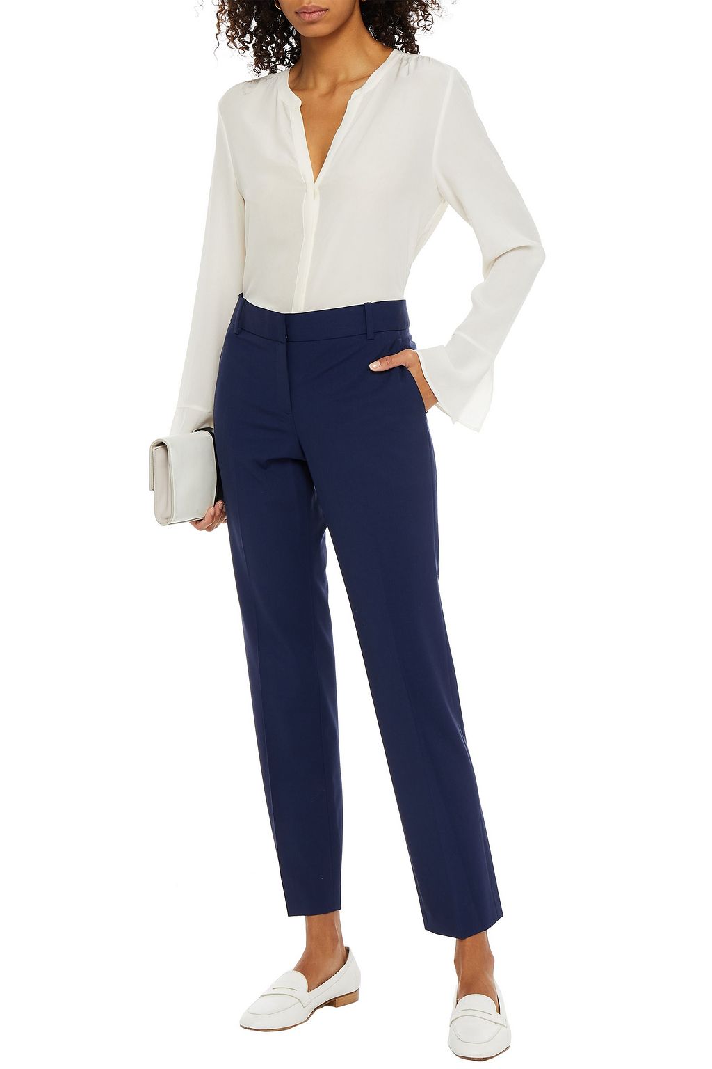 THEORY Stretch-wool straight-leg pants
