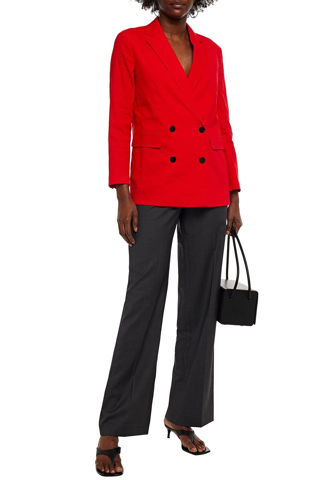 THEORY Wool-twill wide-leg pants