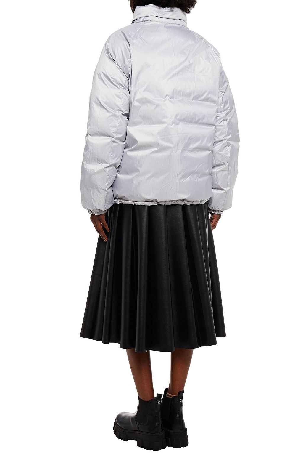 IENKI IENKI Reversible metallic shell down coat