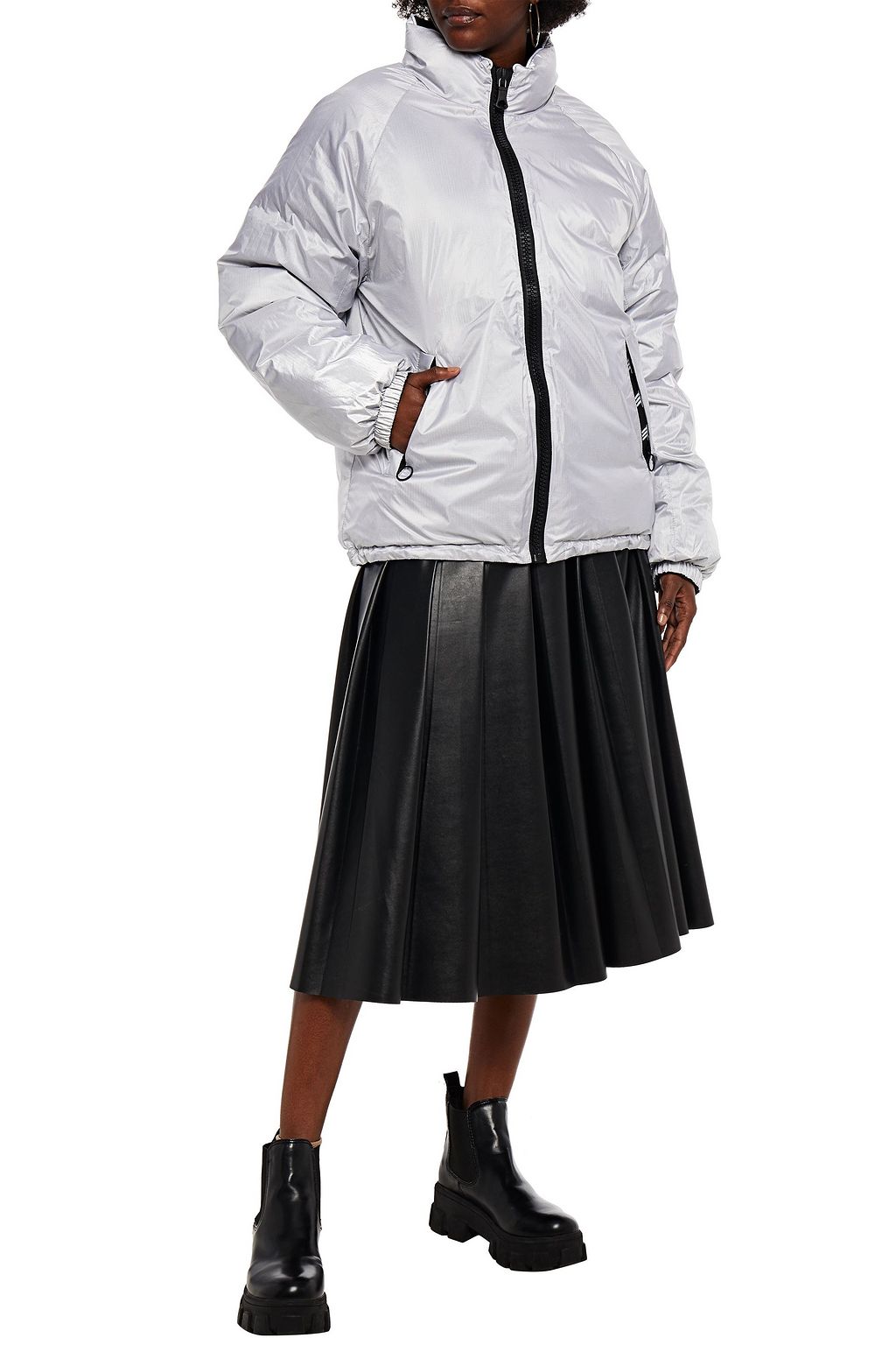 IENKI IENKI Reversible metallic shell down coat