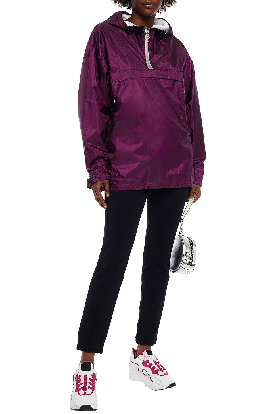 Ienki Ienki Metallic Shell Hooded Jacket In Purple