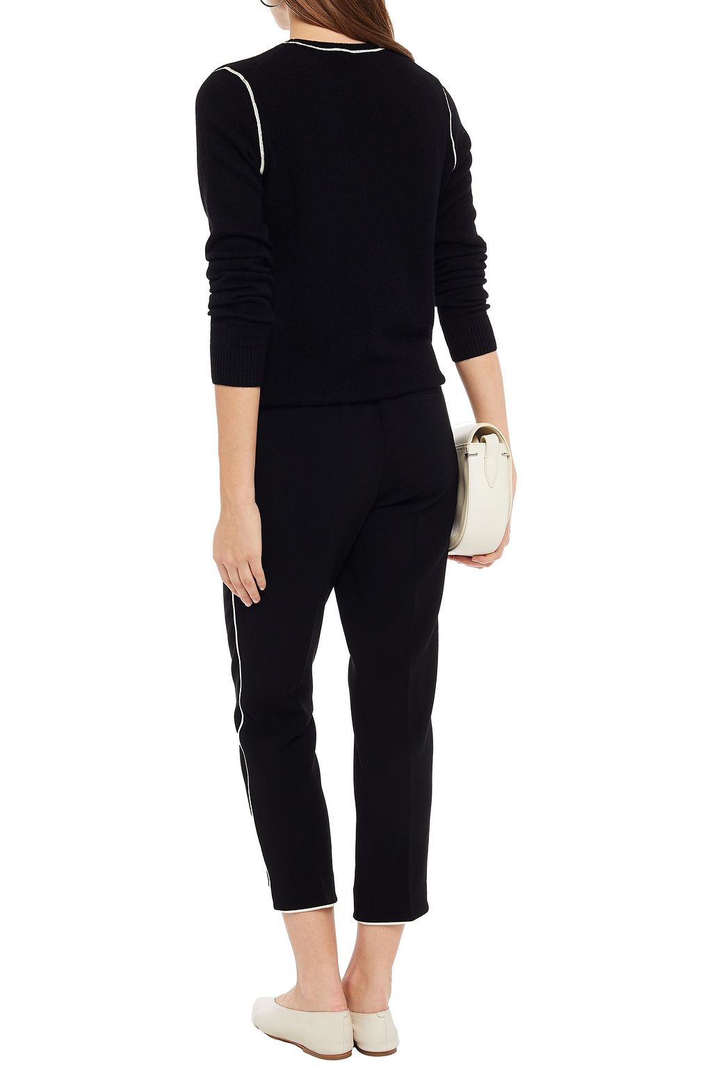 THEORY Cropped crepe tapered pants