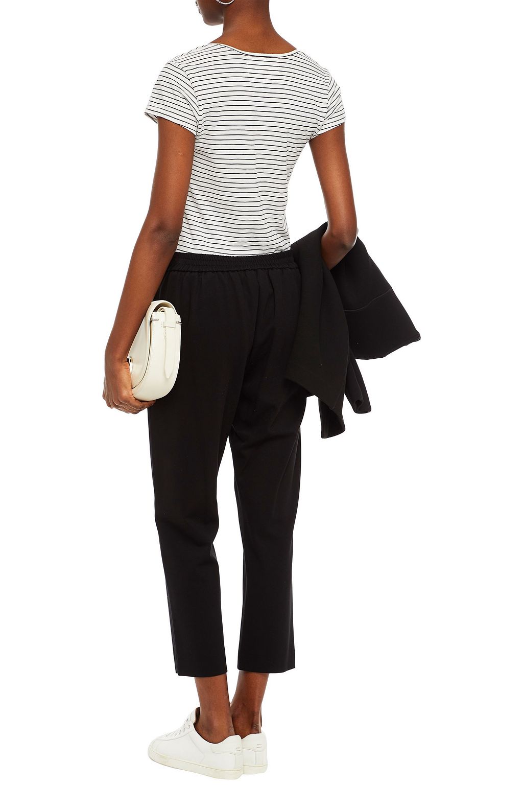 PIAZZA SEMPIONE Cropped jersey tapered pants