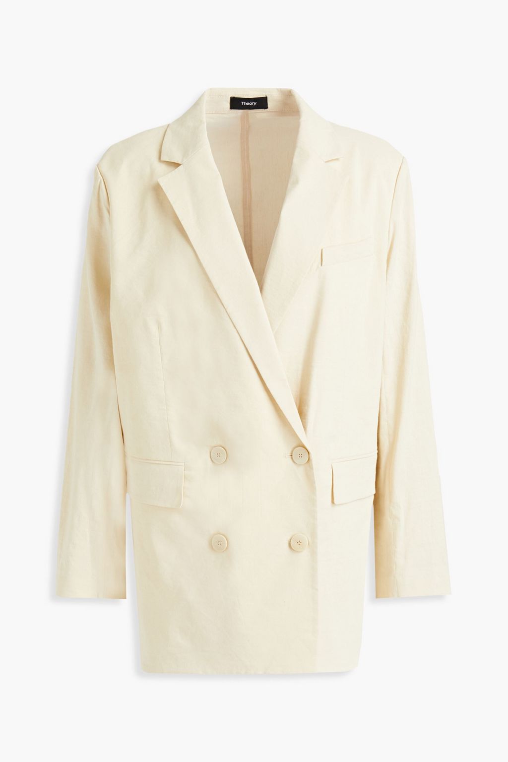 THEORY Piazza double-breasted linen-blend blazer | THE OUTNET