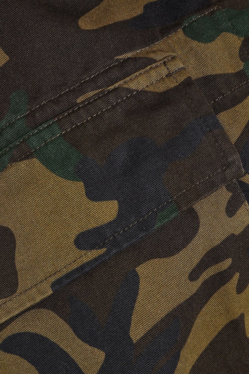 BALENCIAGA Distressed camouflage cotton-twill jacket