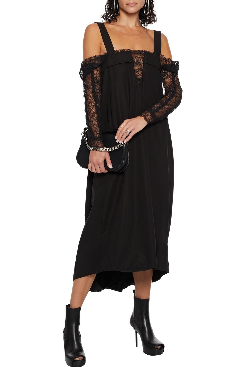MAISON MARGIELA Zip-detailed cotton-twill midi dress