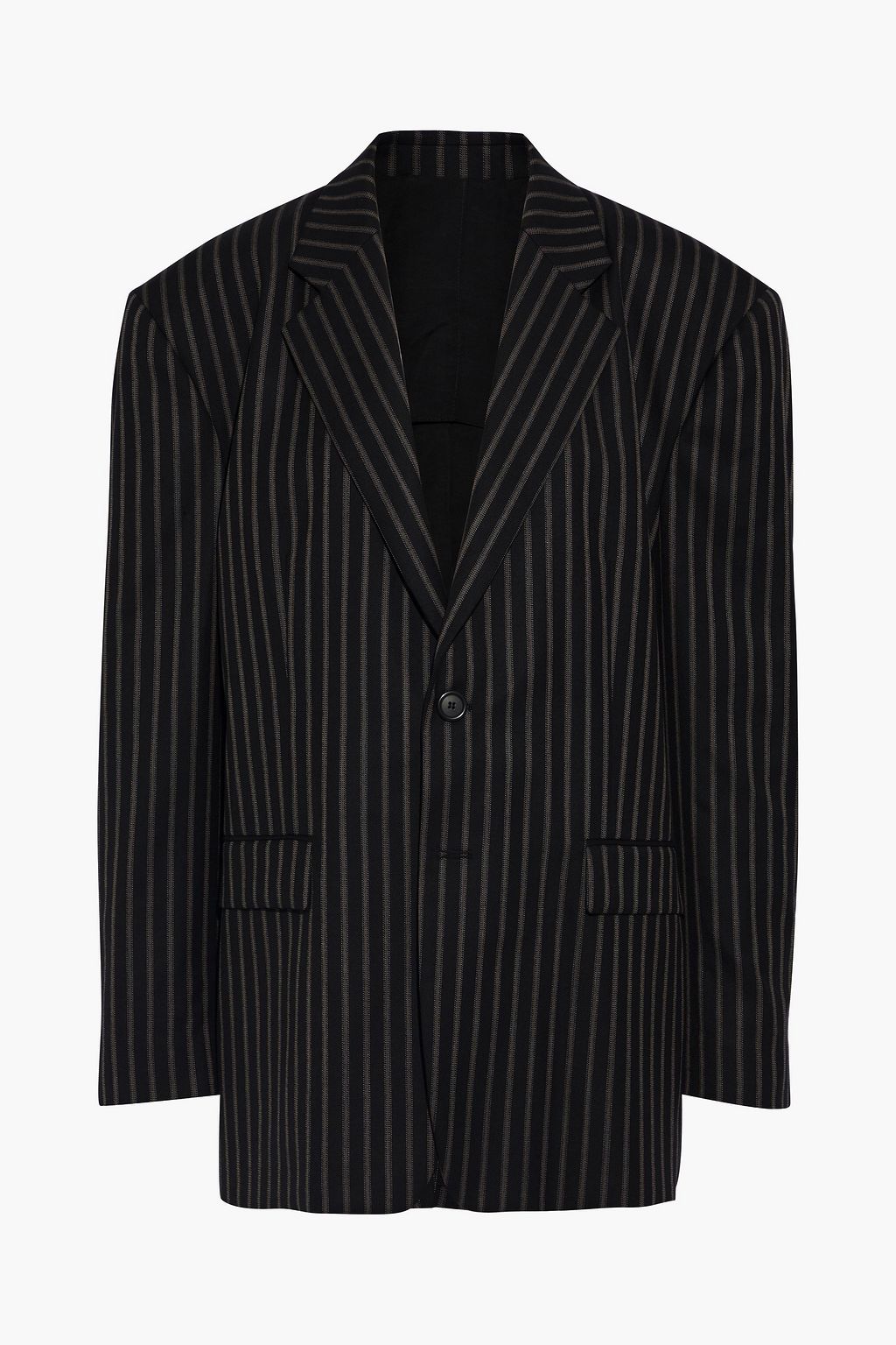 Oversized striped wool-twill blazer Oversized striped wool-twill blazer