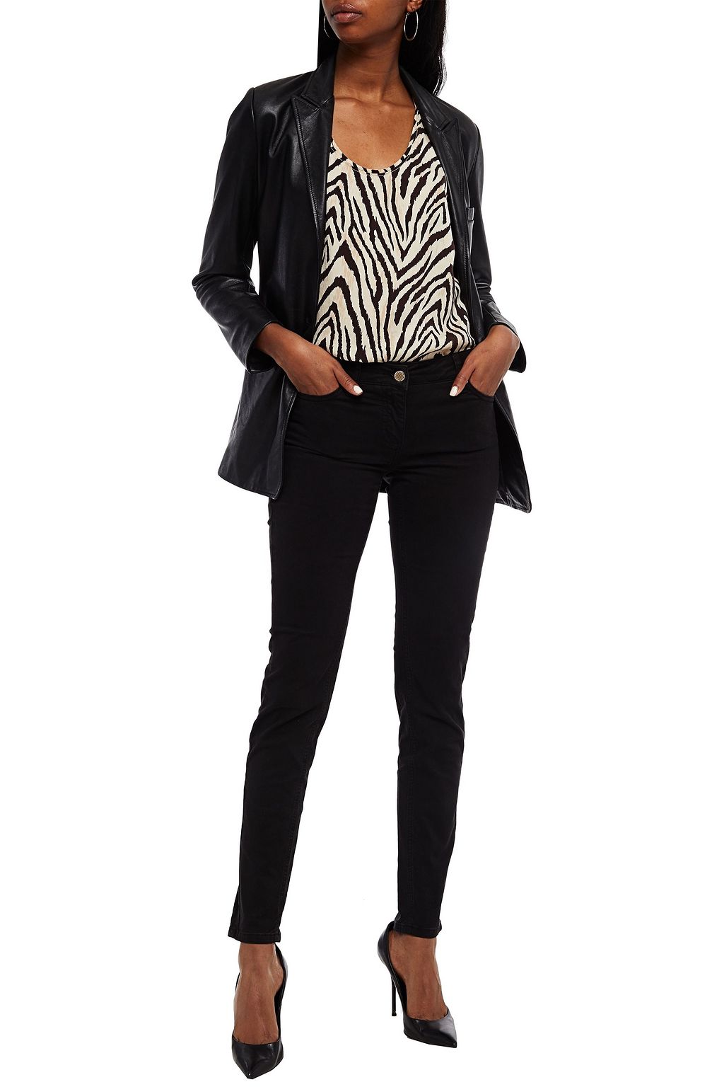 ROBERTO CAVALLI Mid-rise slim-leg jeans