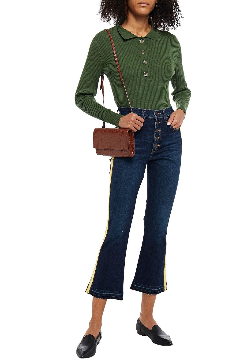 VERONICA BEARD High-rise kick-flare jeans