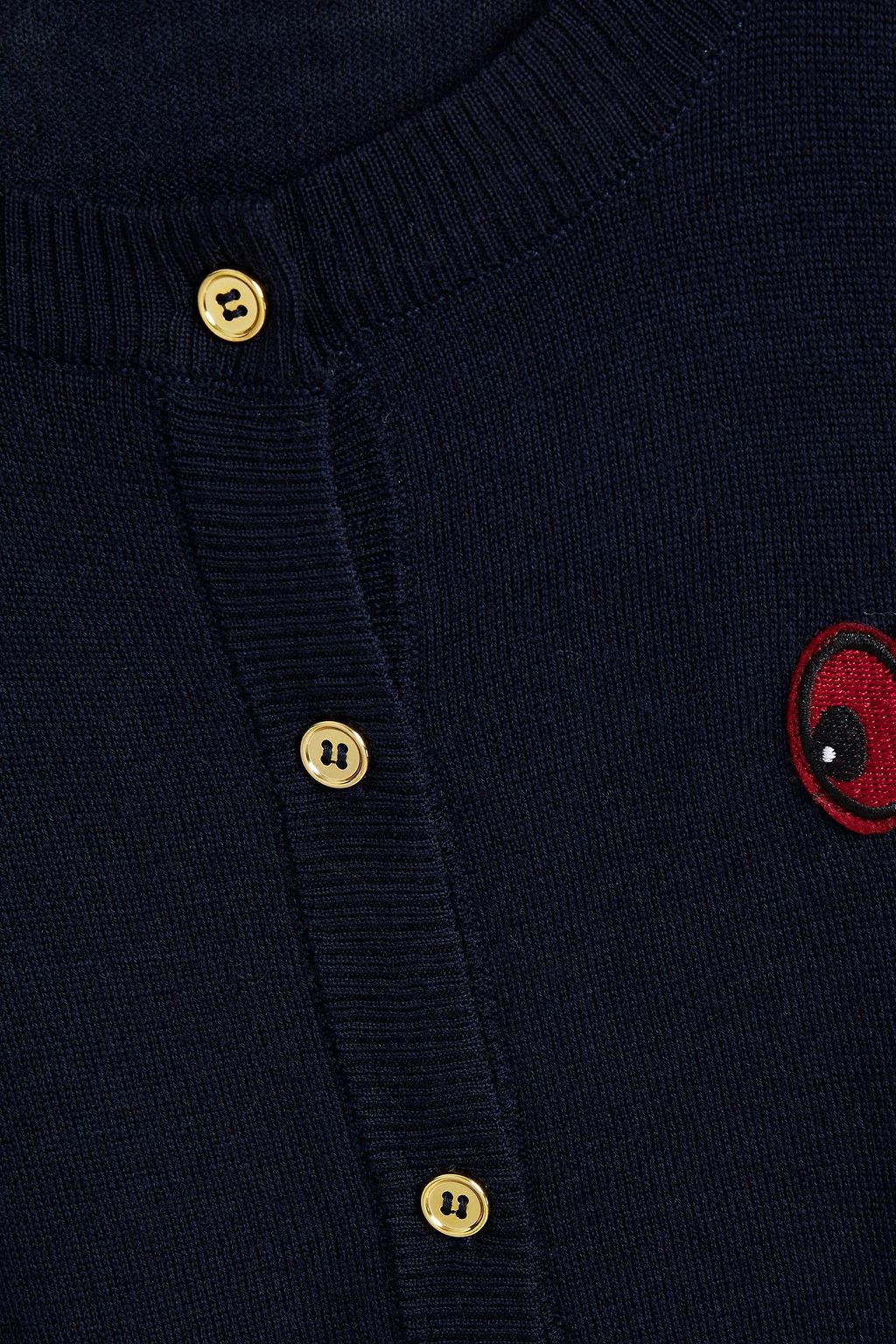 BAUM UND PFERDGARTEN Carmine appliquéd merino wool cardigan