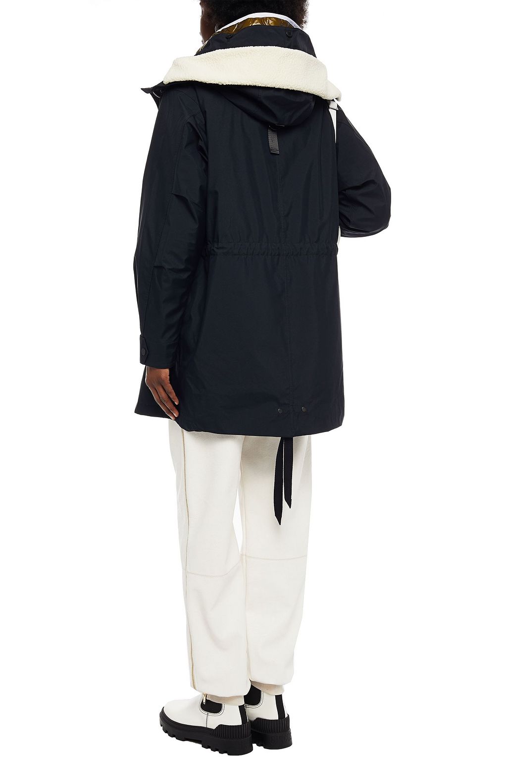 IENKI IENKI Faux shearling-paneled shell hooded down parka