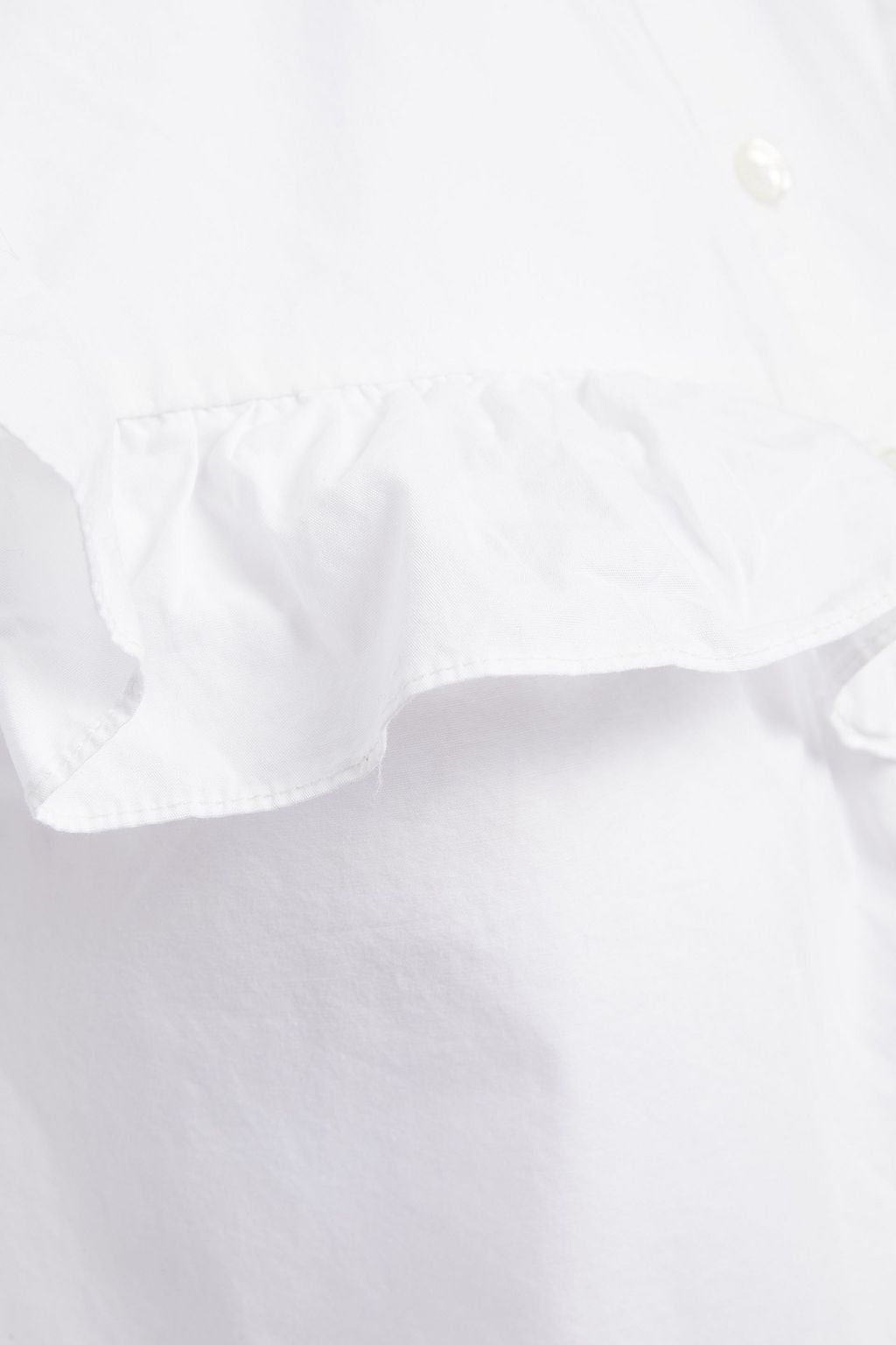 VERONICA BEARD Ruffled cotton-poplin top