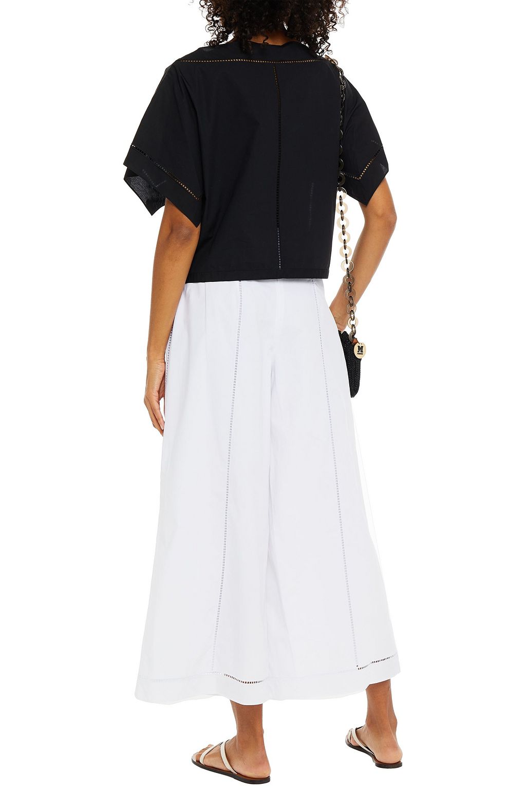 THEORY Cropped cotton top