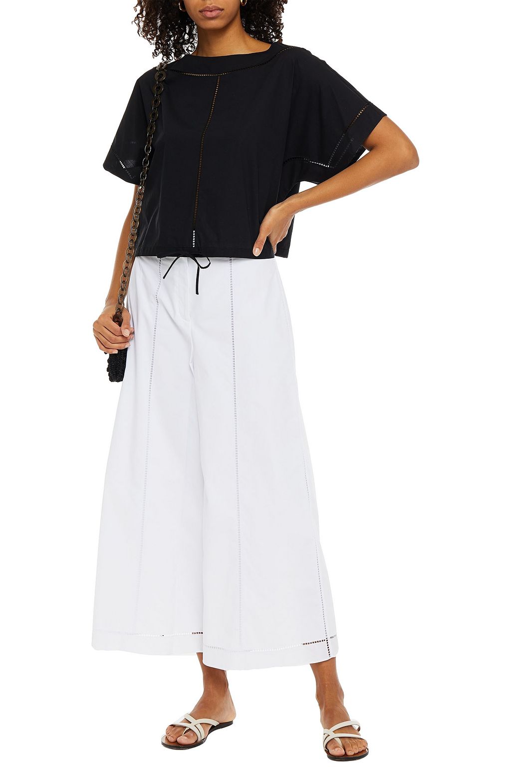 THEORY Cropped cotton top
