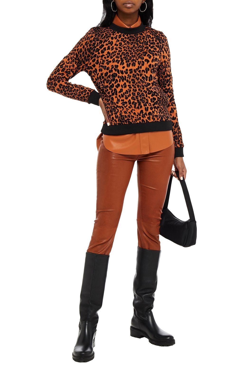 BAUM UND PFERDGARTEN Jaima leopard-print jersey top
