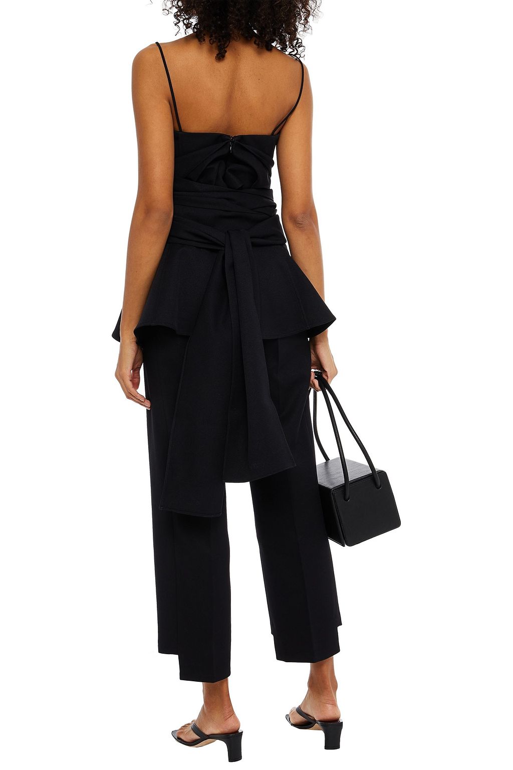 GIA STUDIOS Crepe peplum top