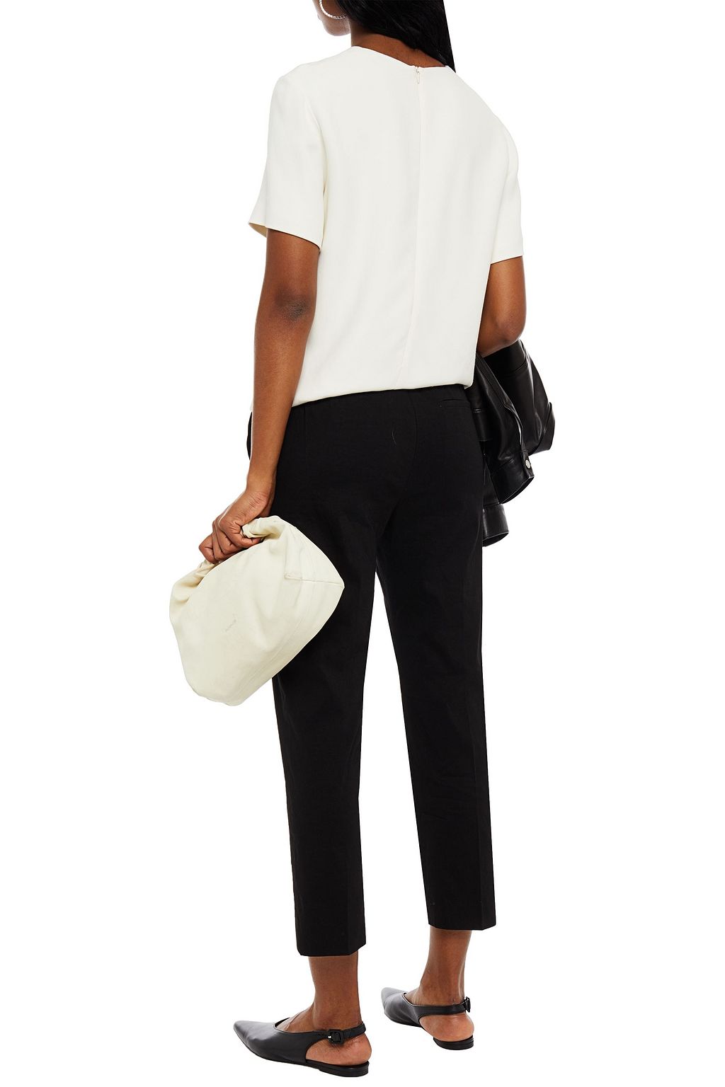 THEORY Cropped linen-blend tapered pants