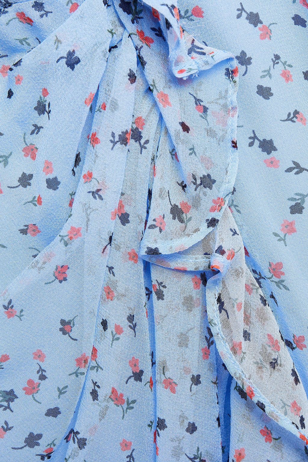 VERONICA BEARD Amal ruffled floral-print silk-chiffon midi wrap dress