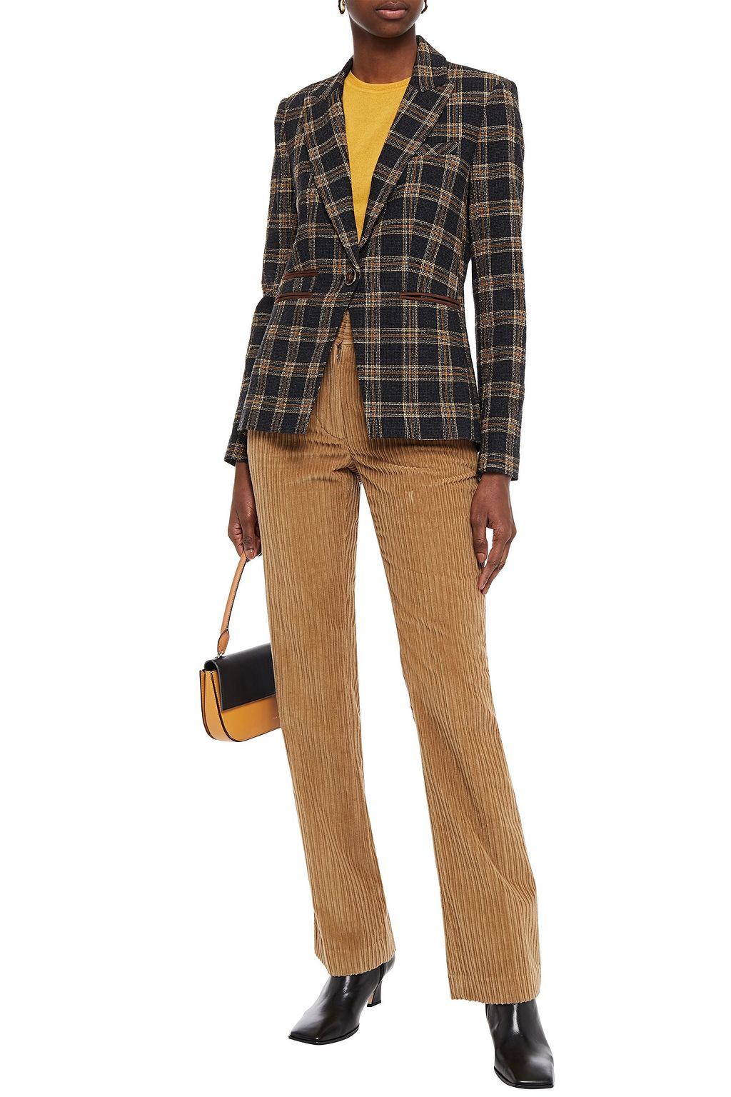 VERONICA BEARD Gia Dickey checked crepe blazer