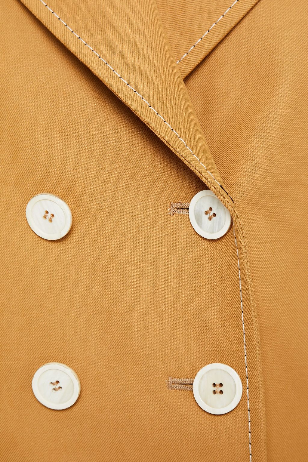 PIAZZA SEMPIONE Double-breasted cotton and ramie-blend gabardine blazer