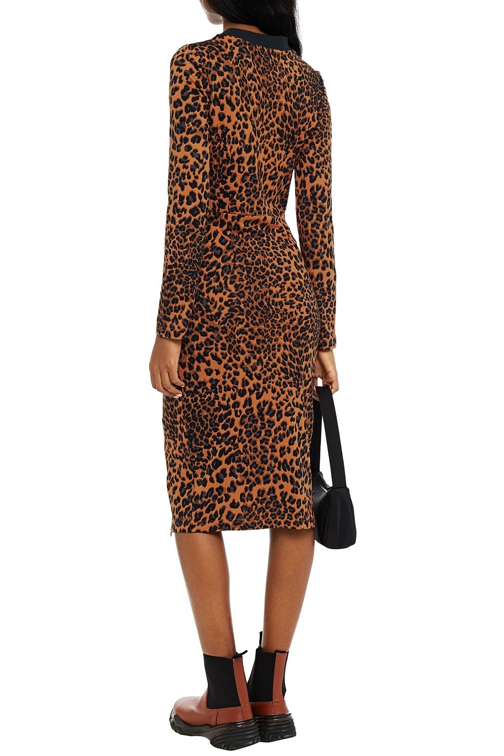 BAUM UND PFERDGARTEN Jaida leopard-print jersey midi dress