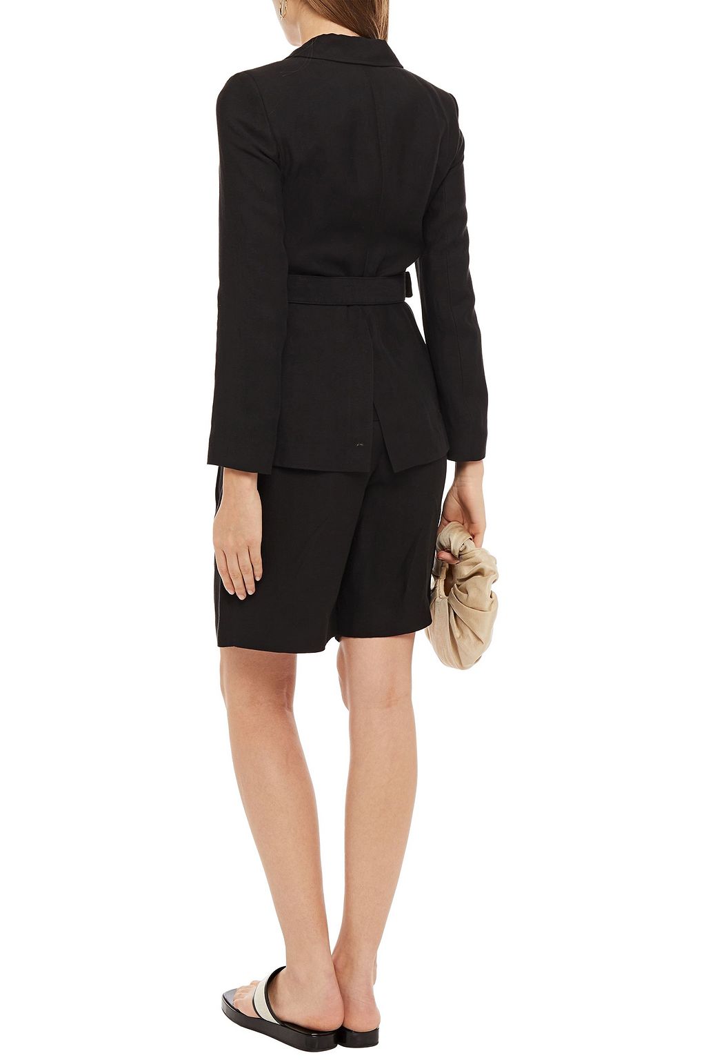 PIAZZA SEMPIONE Belted shantung blazer