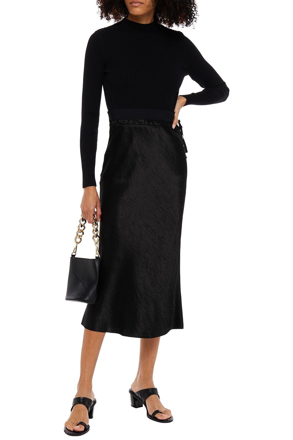 GIA STUDIOS Ribbed cotton and cashmere-blend turtleneck sweater