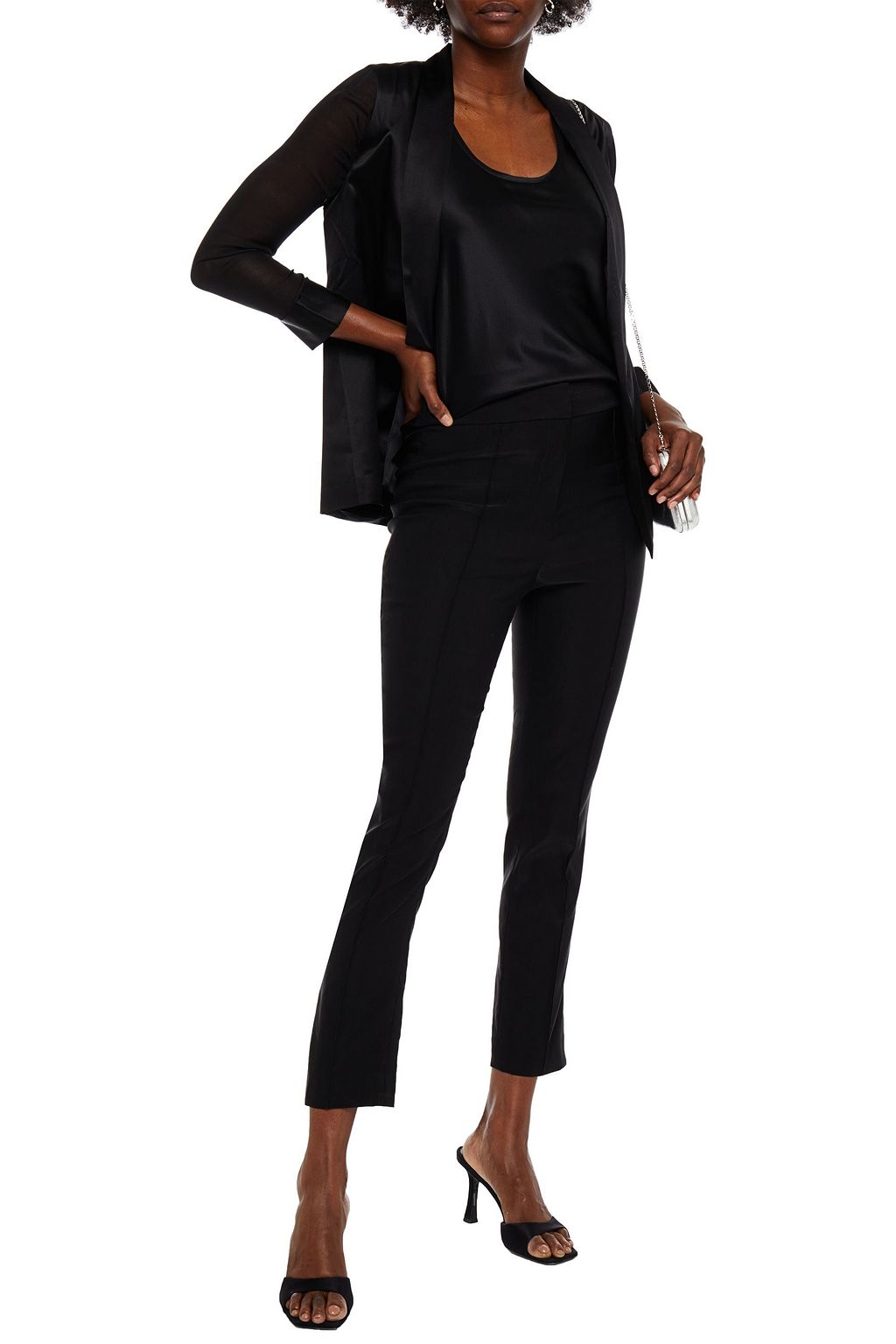 VERONICA BEARD Sabrina silk-blend satin top