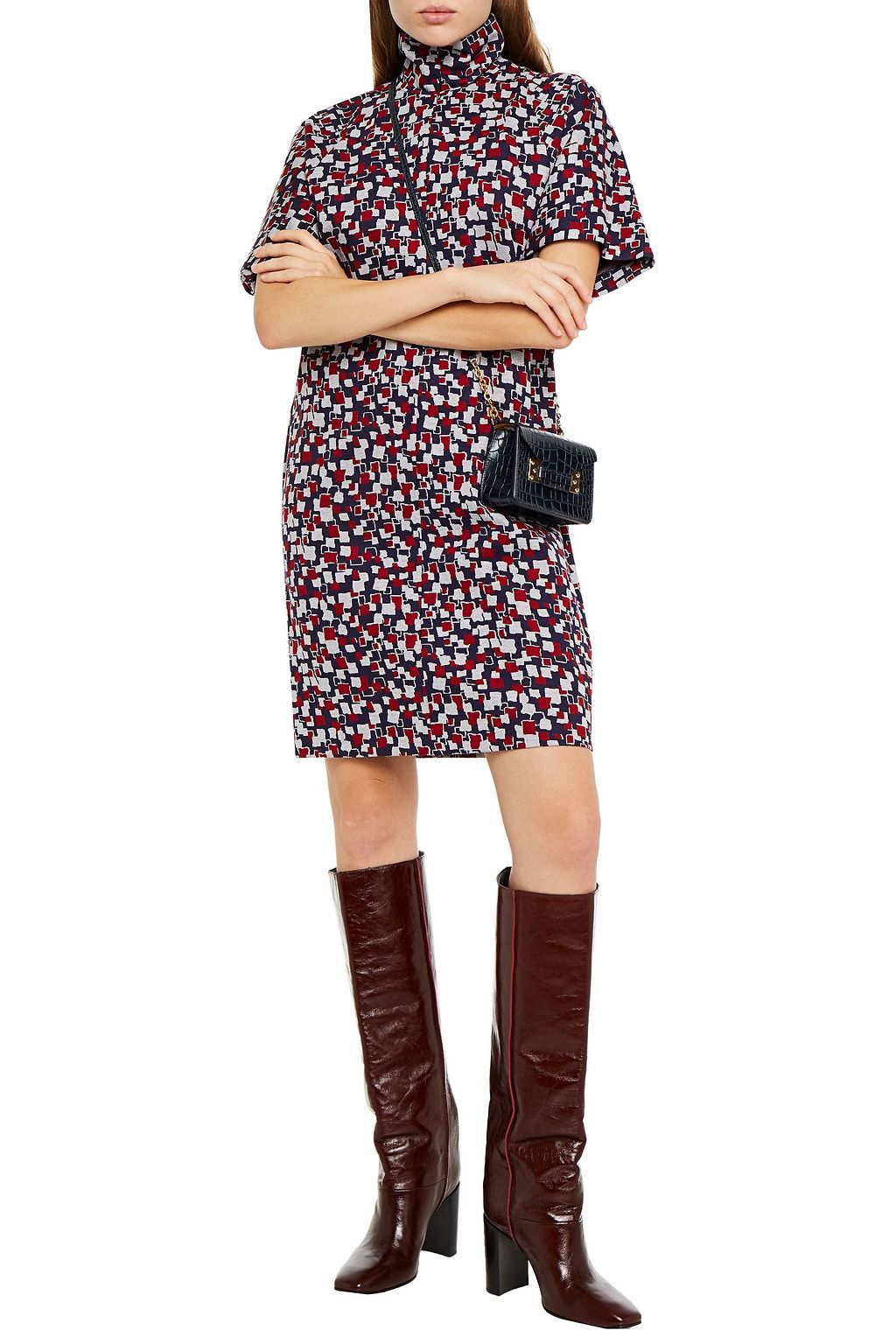 ROSETTA GETTY Jacquard-knit dress
