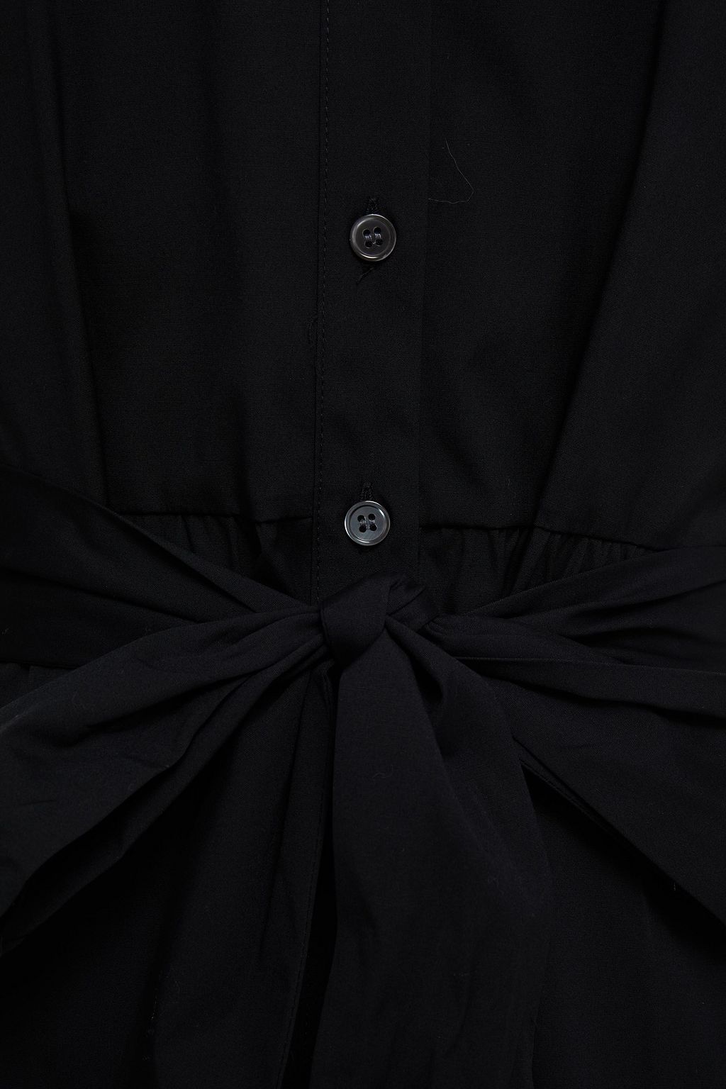 VERONICA BEARD Zeila belted gathered stretch-cotton poplin midi dress