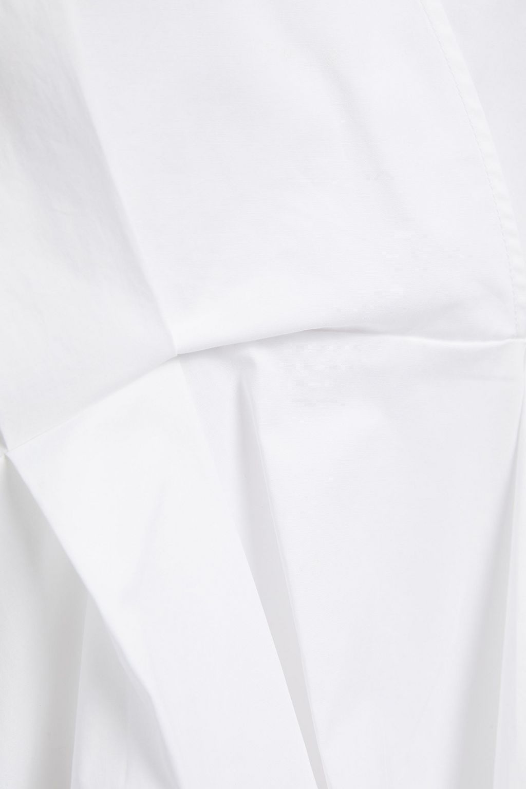 PIAZZA SEMPIONE Wrap-effect pleated cotton-poplin shirt