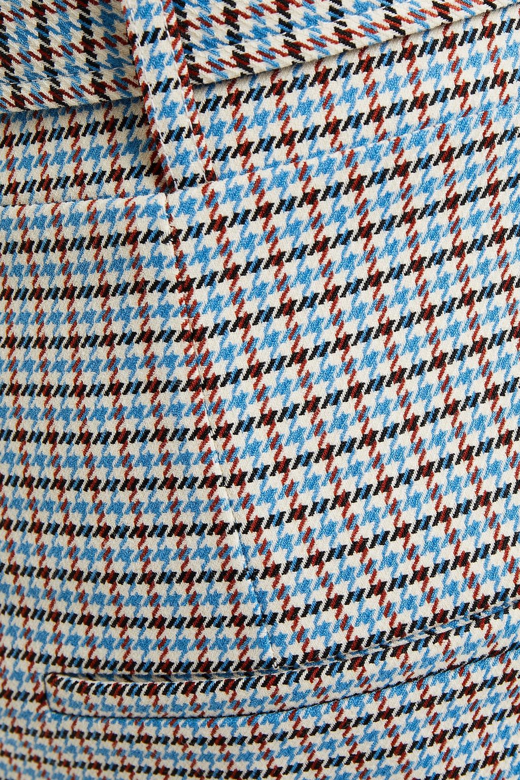 VERONICA BEARD Melissa belted houndstooth tweed mini skirt