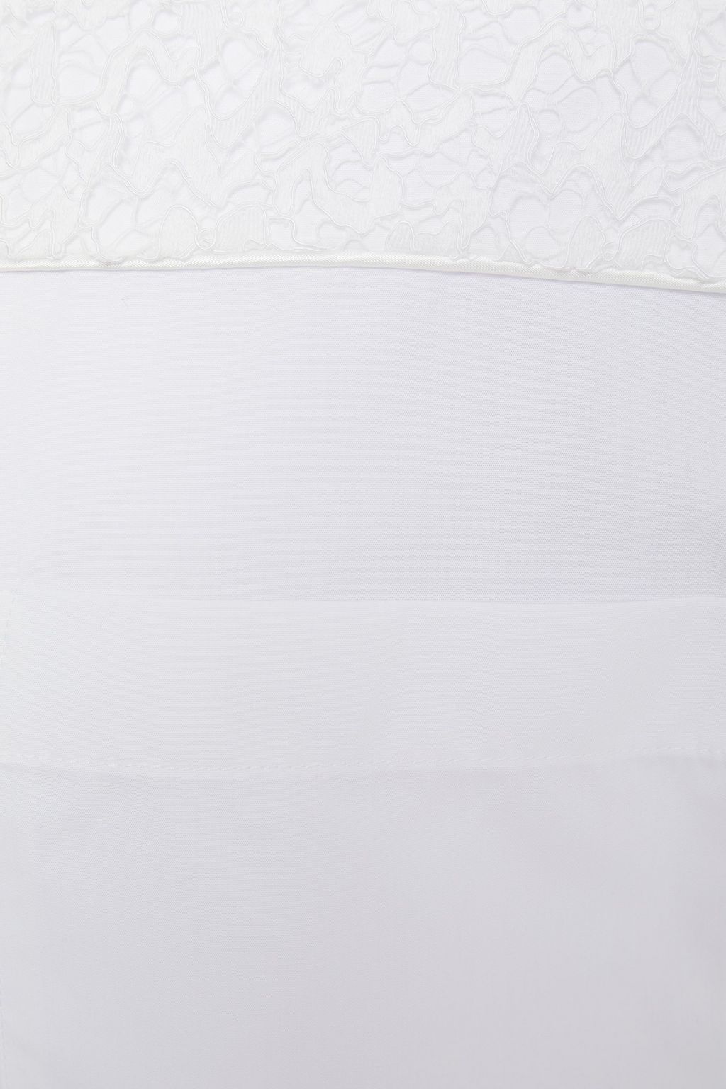 PIAZZA SEMPIONE Lace-paneled cotton-poplin shirt
