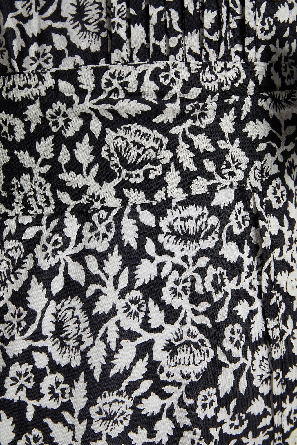 VERONICA BEARD Michi belted pintucked printed cotton-mousseline maxi dress