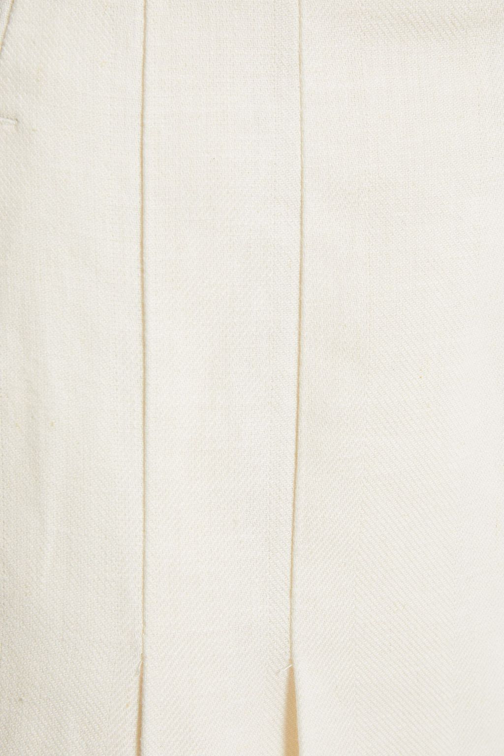 GIA STUDIOS Herringbone linen and cotton-blend shorts