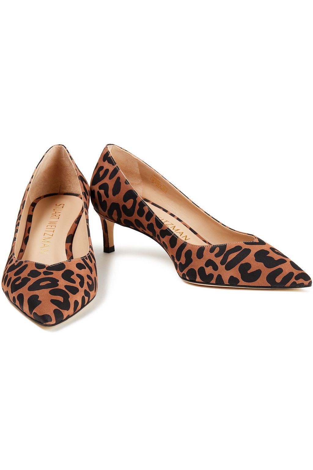 STUART WEITZMAN Anny 50 leopard-print leather pumps