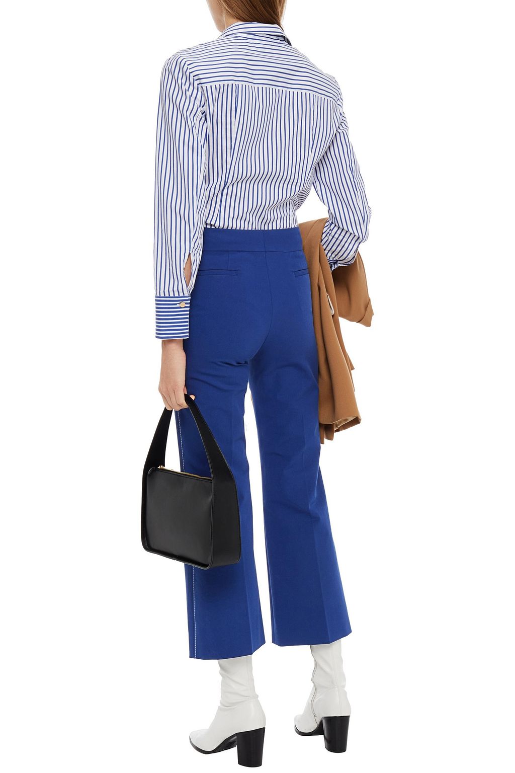 PIAZZA SEMPIONE Stretch-cotton twill bootcut pants