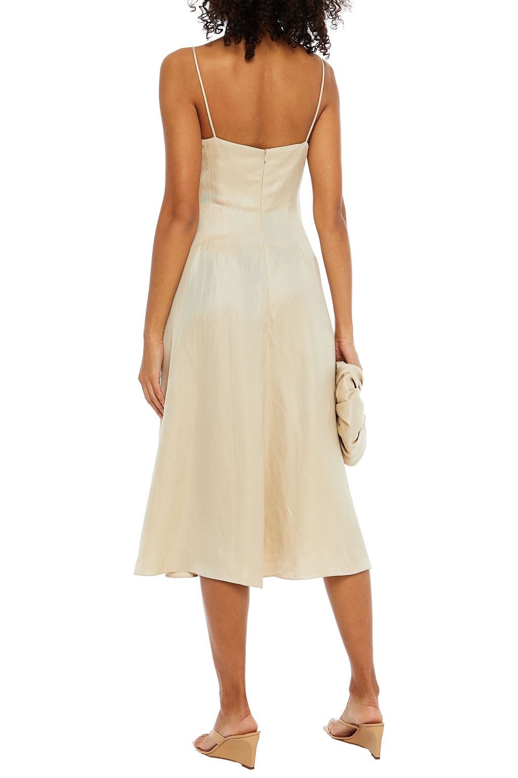 GIA STUDIOS Twist-front twill midi dress