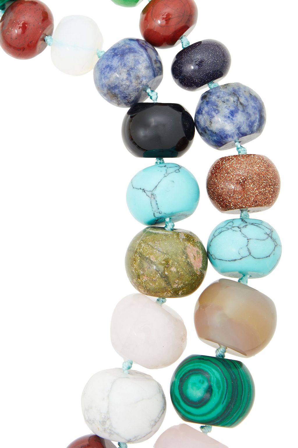 KENNETH JAY LANE Halskette aus 14 KT. Gold mit Achat