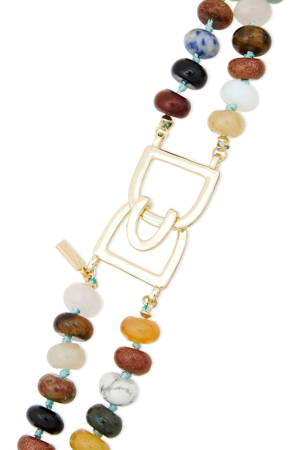 KENNETH JAY LANE Halskette aus 14 KT. Gold mit Achat